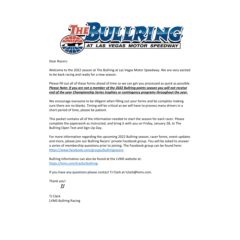 Bullring Registration Packet